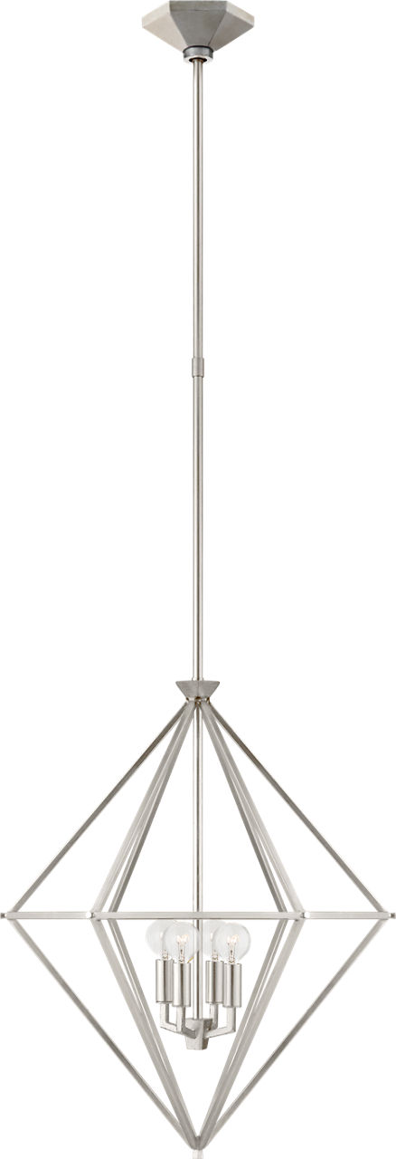 Afton Small Elongated Lantern in Burnished Silver Leaf