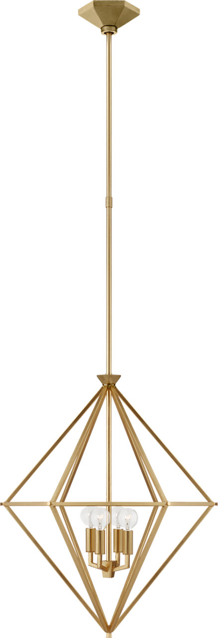 Afton Small Elongated Lantern in Gild