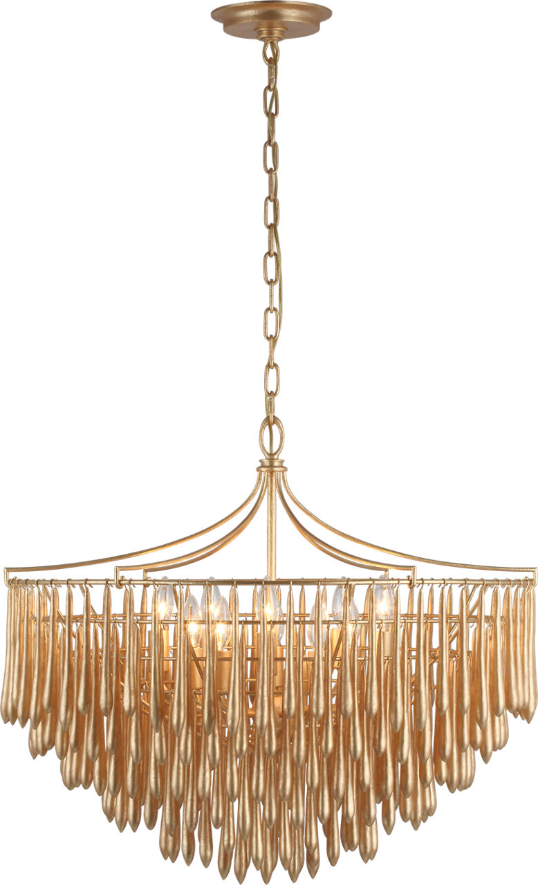 Vacarro Medium Chandelier in Antique Gold Leaf