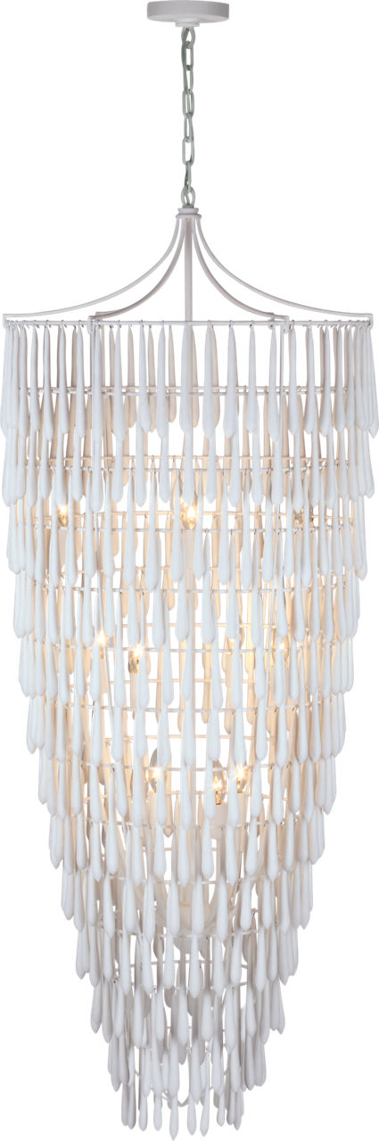 Vacarro Tall Cascading Chandelier in Plaster White