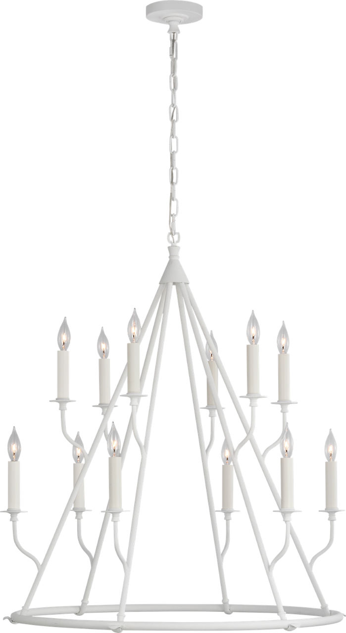 Lorio Large Chandelier in Plaster White