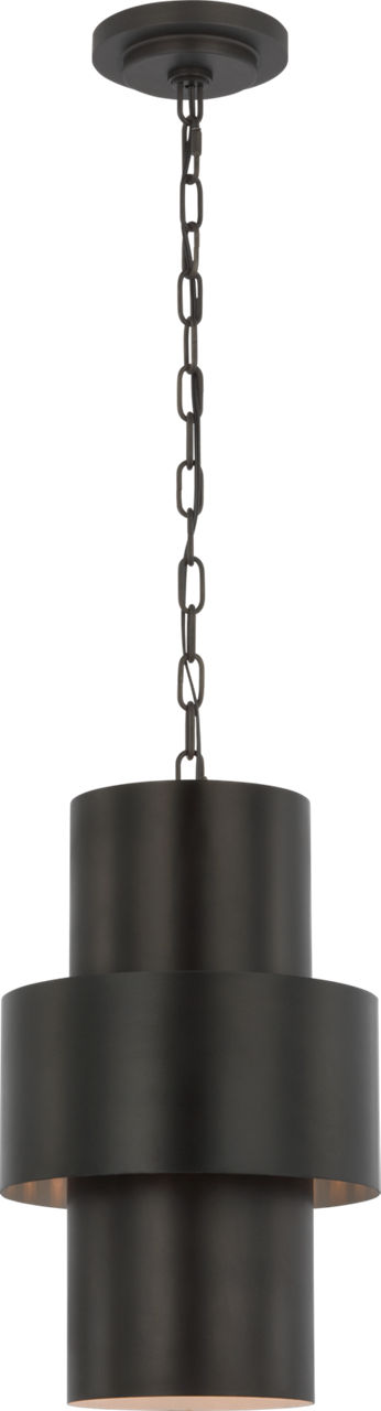 Chalmette 11" Layered Pendant in Aged Iron