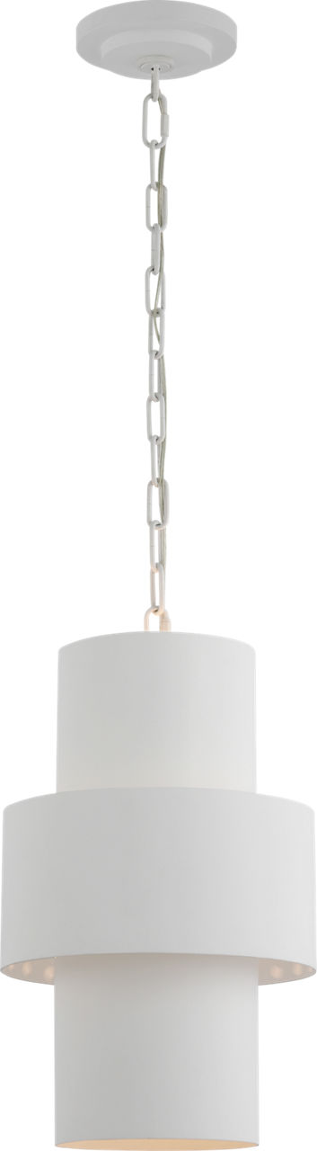 Chalmette 11" Layered Pendant in Plaster White