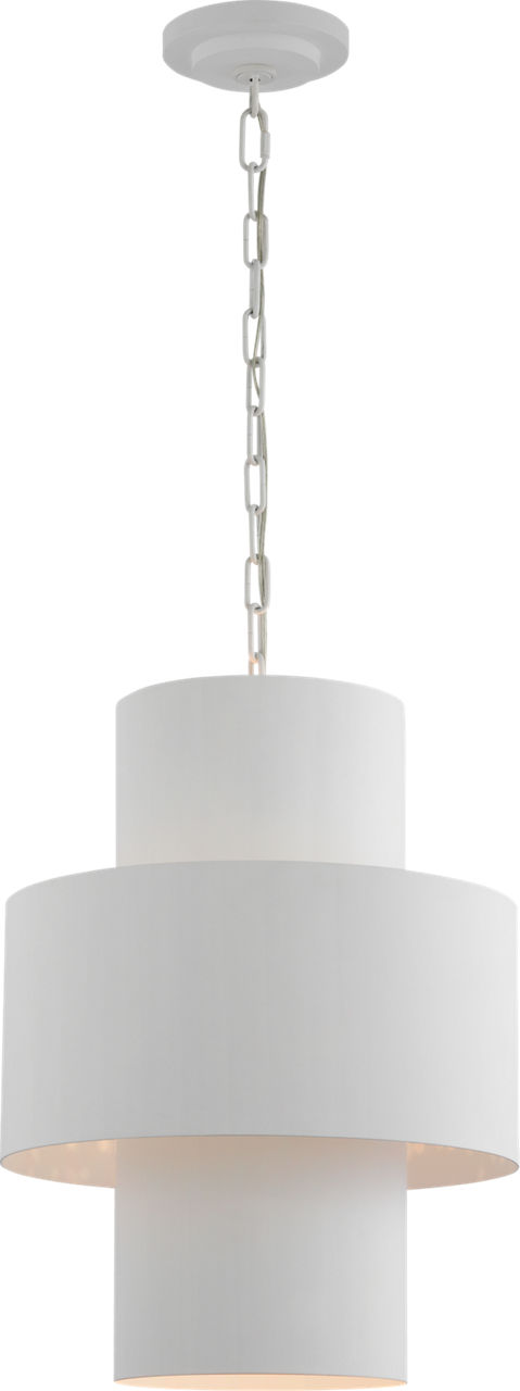 Chalmette 16" Layered Pendant in Plaster White