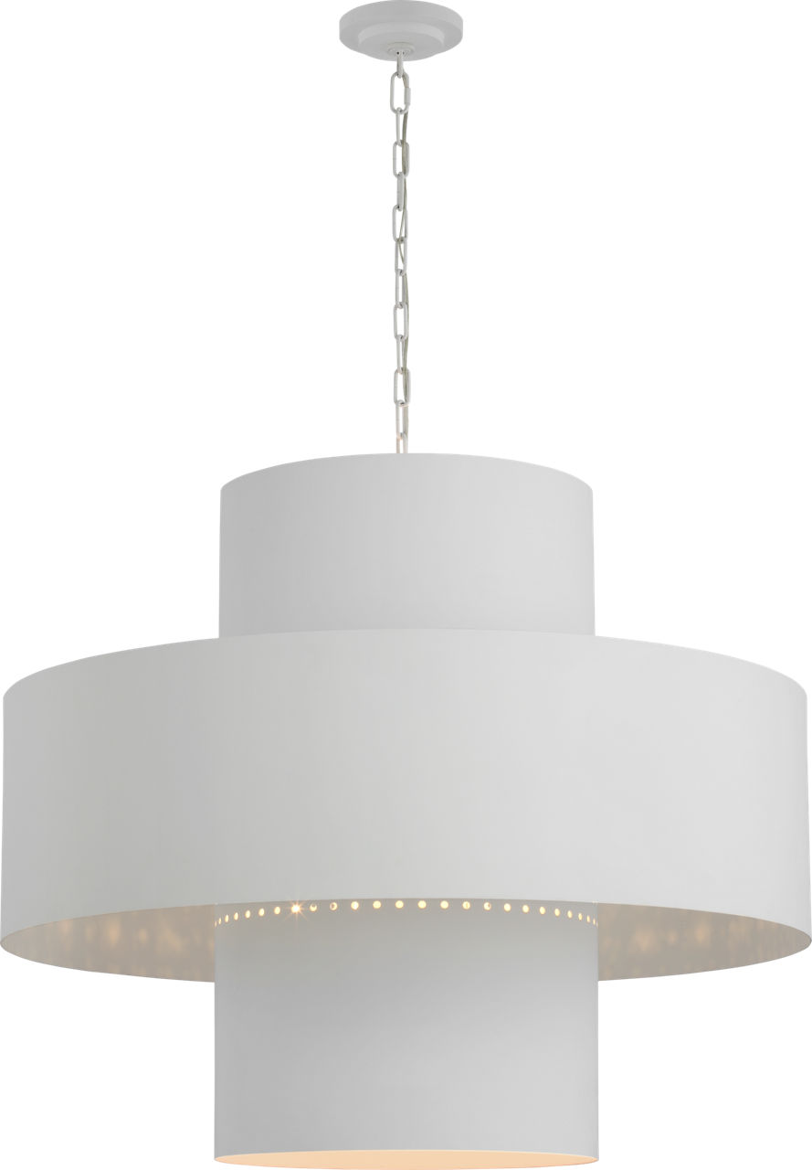 Chalmette 38" Layered Pendant in Plaster White