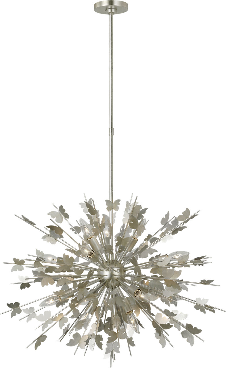 Farfalle Medium Chandelier in Burnished Silver Leaf