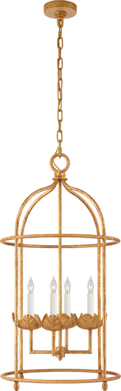 Illana Medium Lantern in Antique Gold Leaf