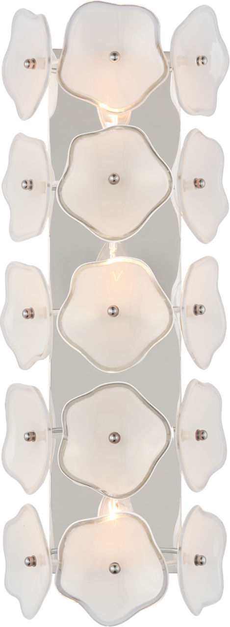 Leighton 20" Sconce in Polished Nickel with Cream Tinted Glass