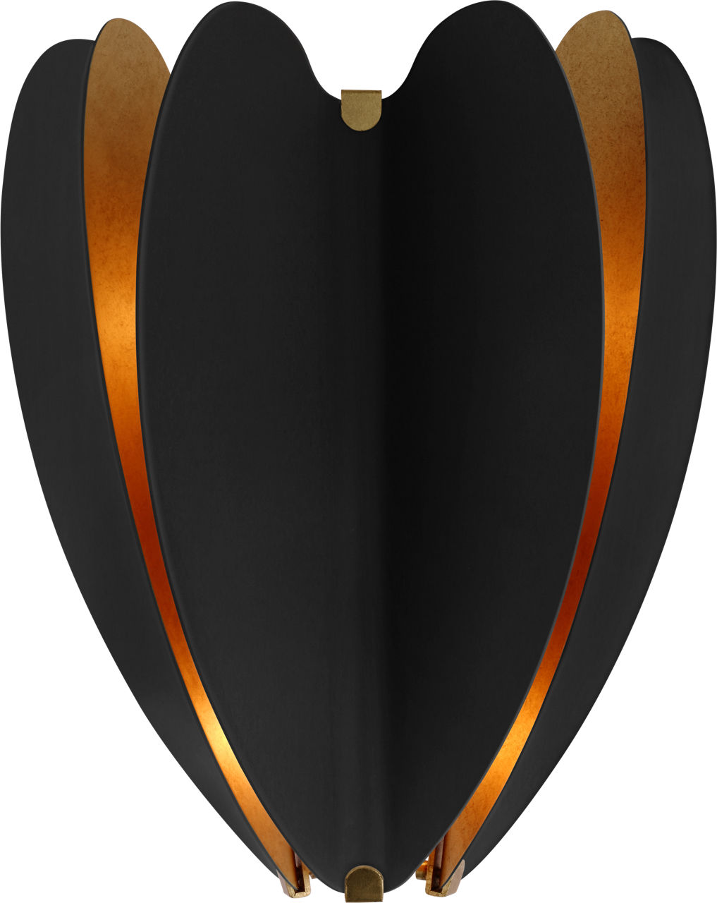 Danes Small Sconce in Matte Black and Gild