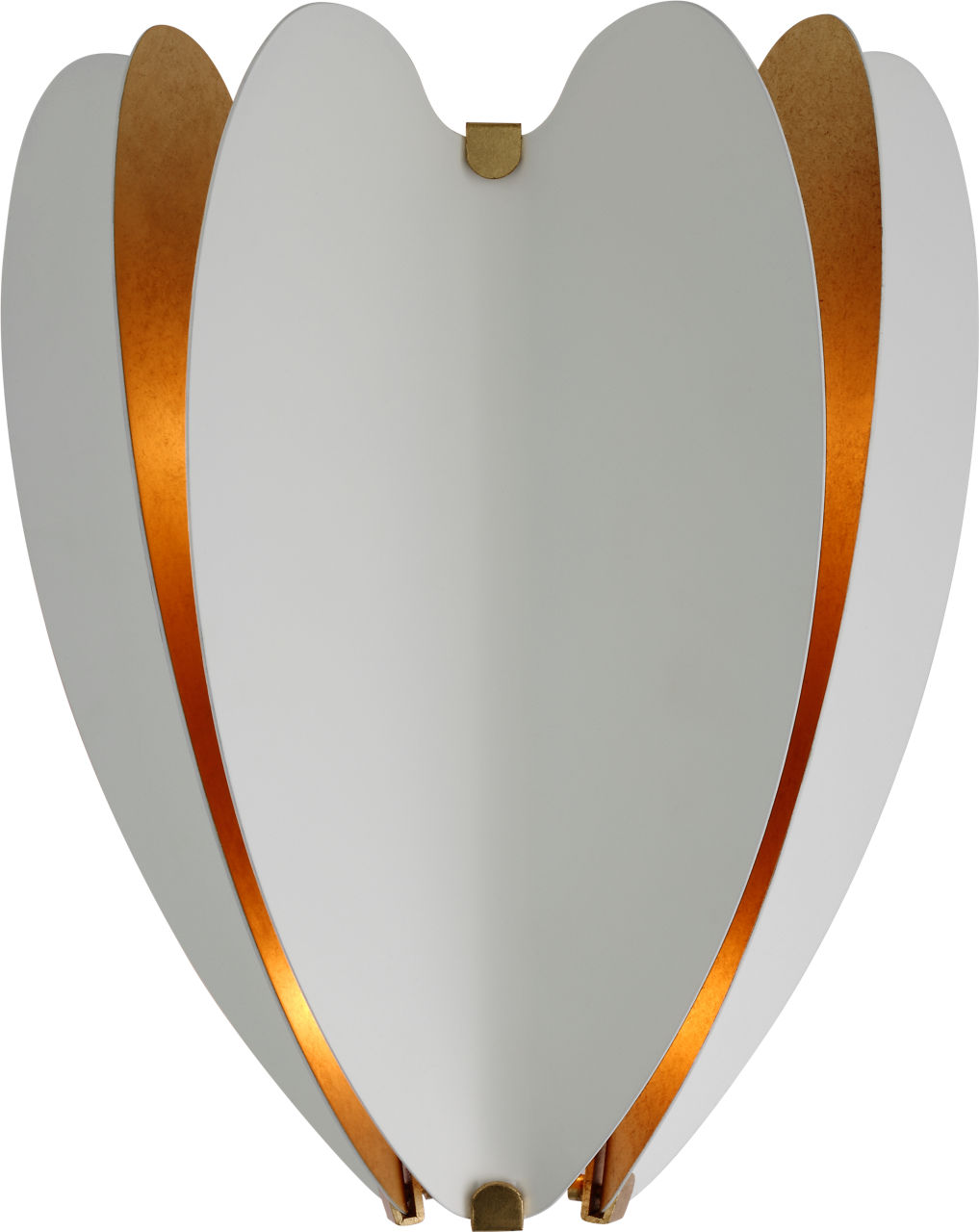 Danes Small Sconce in Matte White and Gild