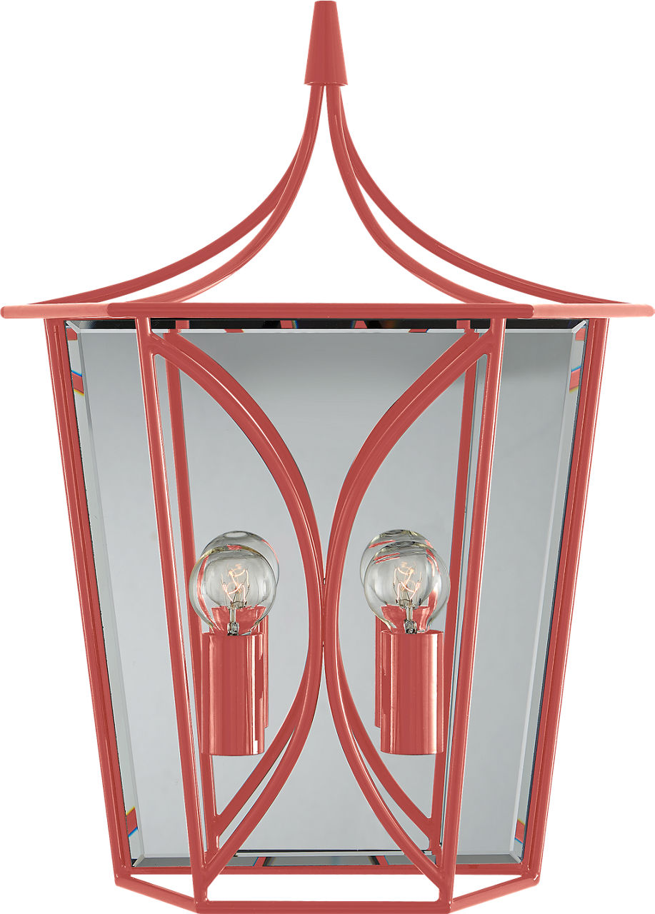 Cavanagh Medium Lantern Sconce in Coral