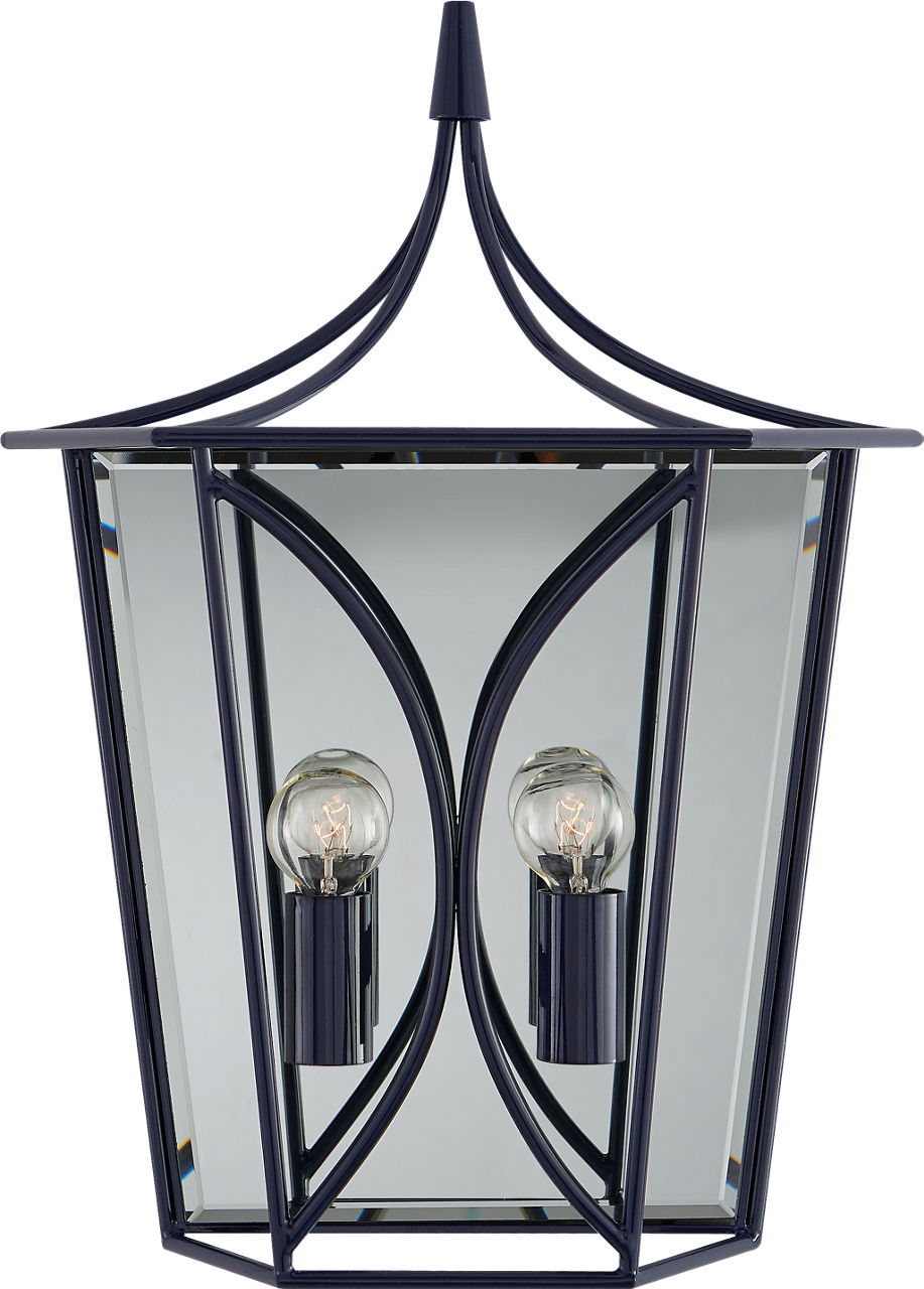 Cavanagh Medium Lantern Sconce in French Navy