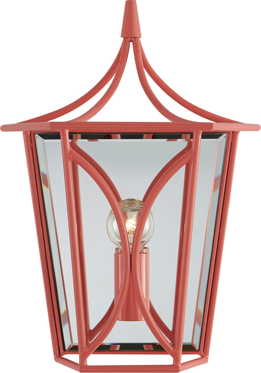 Cavanagh Mini Lantern Sconce in Coral