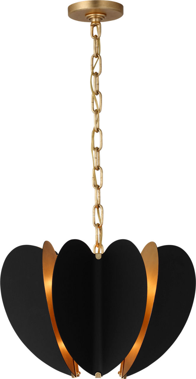 Danes Small Chandelier in Matte Black and Gild