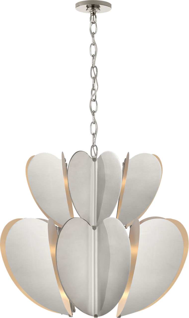 Danes Two Tier Chandelier in Polished Nickel