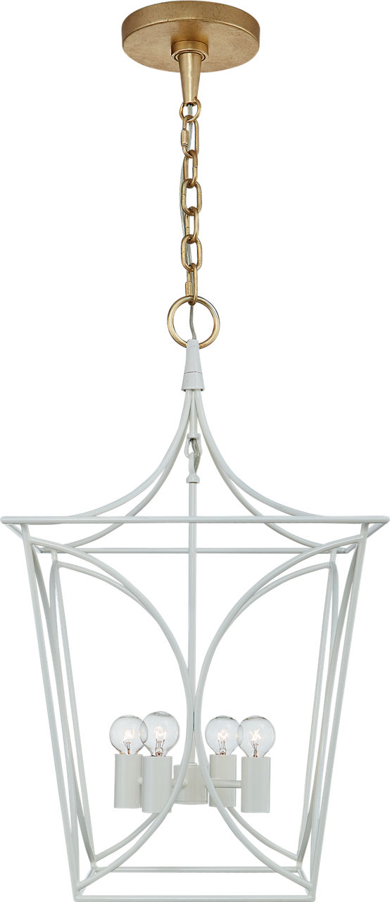 Cavanagh Small Lantern in Light Cream and Gild