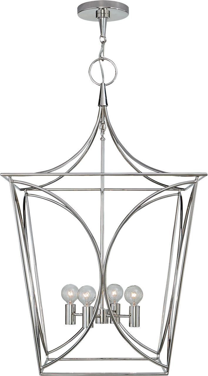 Cavanagh Medium Lantern in Polished Nickel