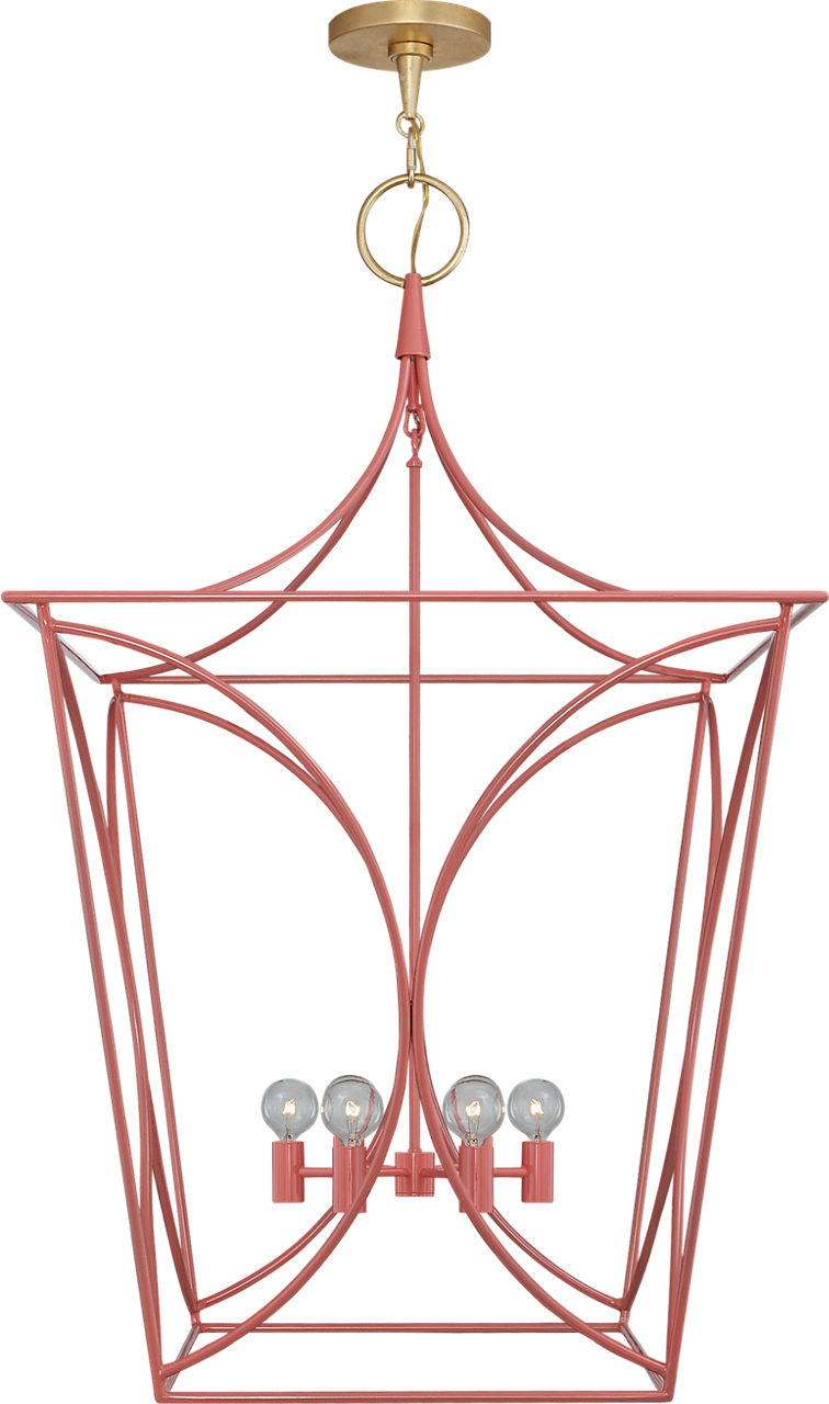 Cavanagh Large Lantern in Coral and Gild