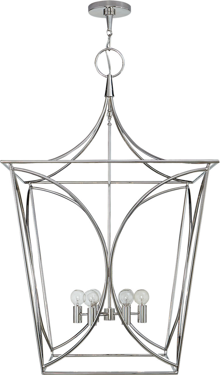 Cavanagh Large Lantern in Polished Nickel