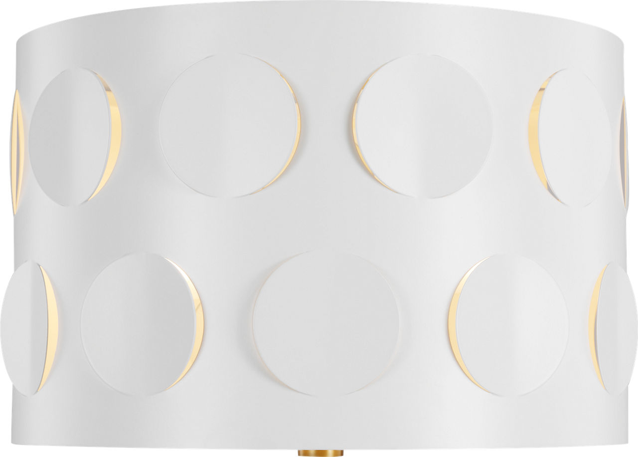 Dottie Small Flush Mount Burnished Brass