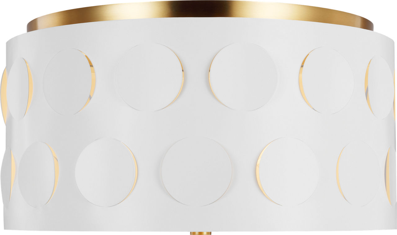 Dottie Medium Flush Mount Burnished Brass