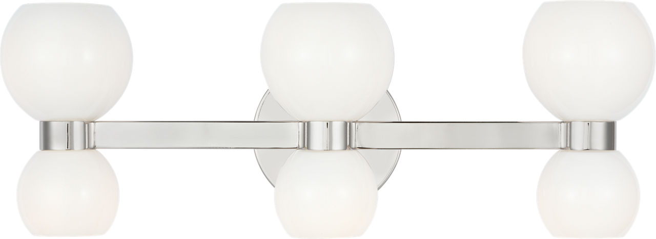 Londyn Six Light Vanity Polished Nickel