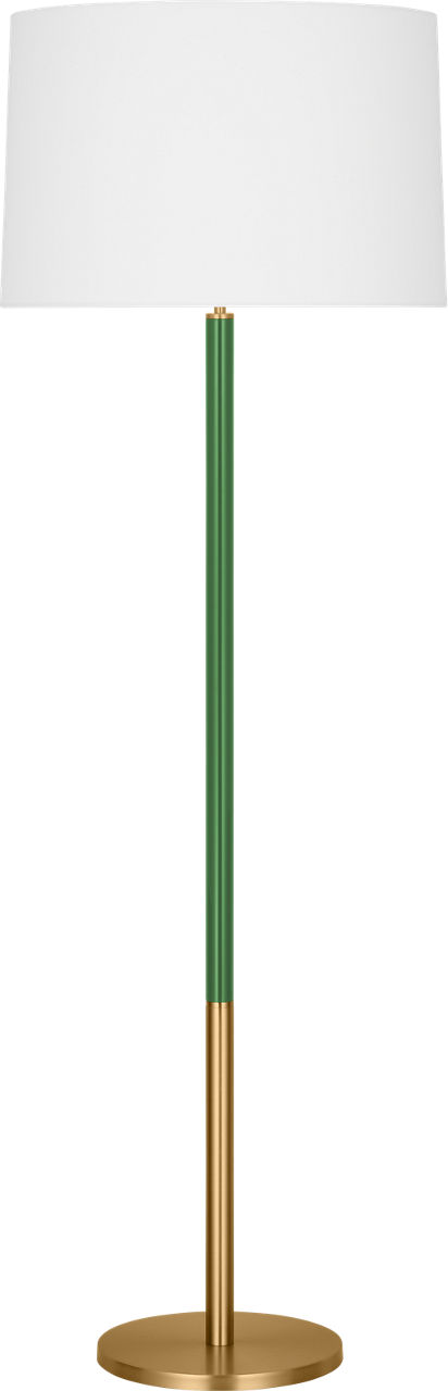 Monroe Large Floor Lamp Burnished Brass Bulbs Inc