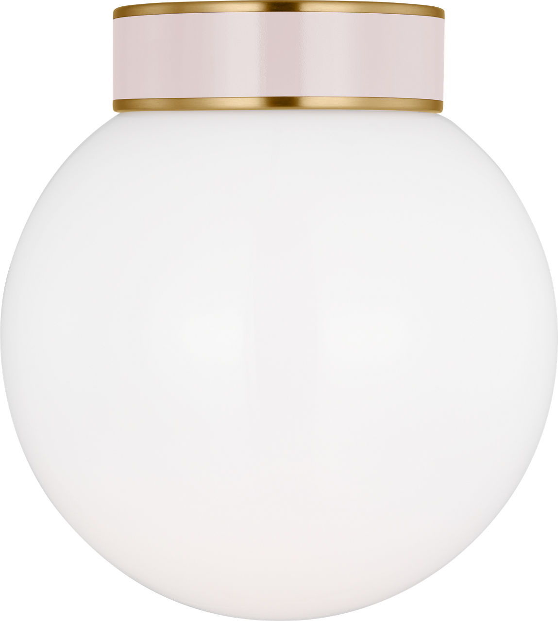 Monroe Small Flush Mount in Burnished Brass and Blush