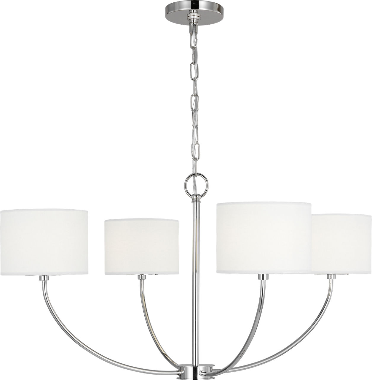 Sawyer Small Chandelier Polished Nickel