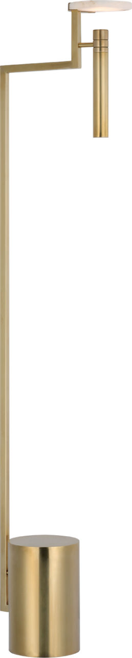 Melange 52" Floating Disc Floor Lamp in Antique-Burnished Brass with Alabaster