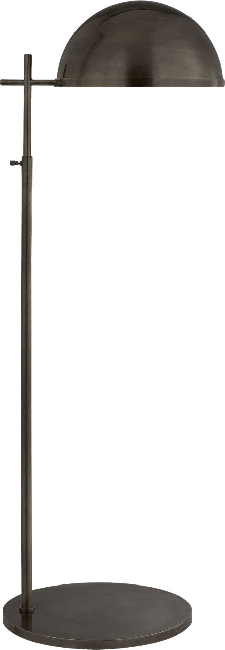 Dulcet Medium Pharmacy Floor Lamp in Bronze with Bronze Shade