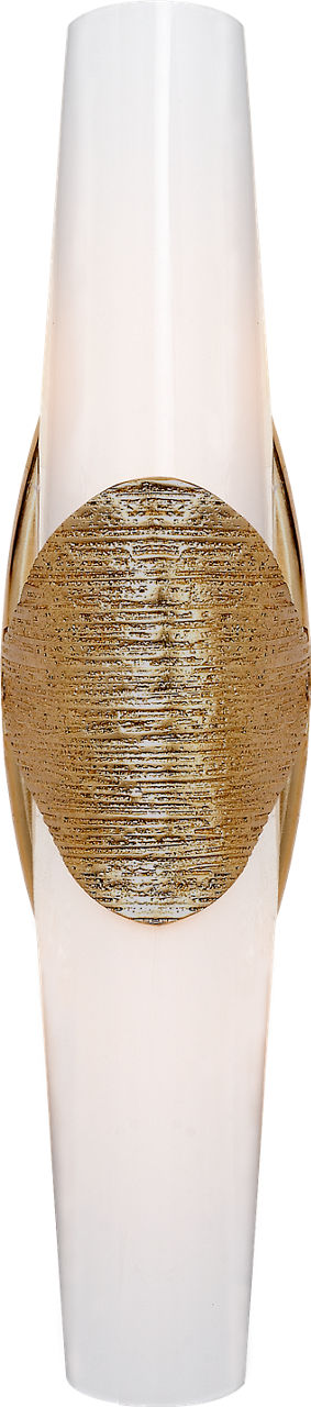 Utopia Large Band Sconce in Gild with White Glass