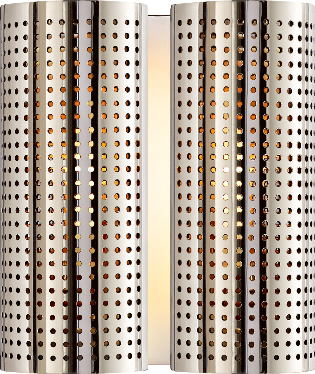 Precision Double Sconce in Polished Nickel