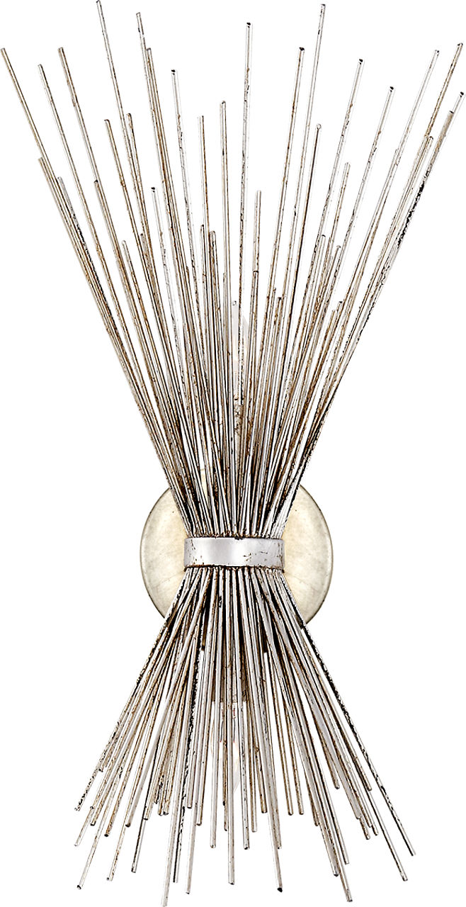 Strada Small Sconce in Burnished Silver Leaf