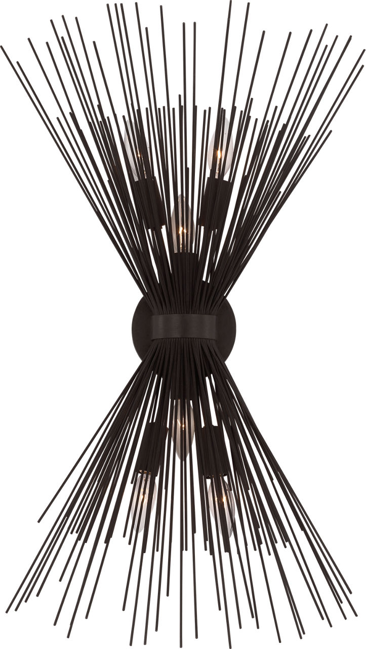 Strada Medium Symmetrical Sconce in Aged Iron