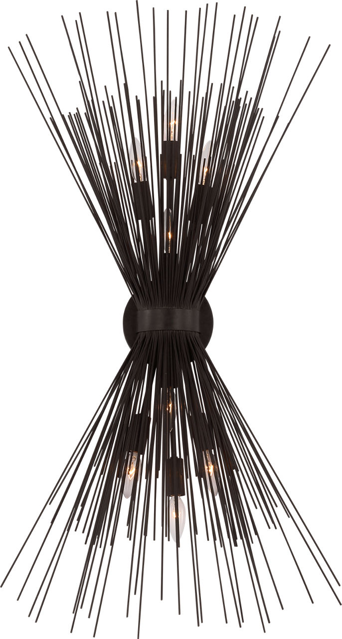 Strada Large Symmetrical Sconce in Aged Iron