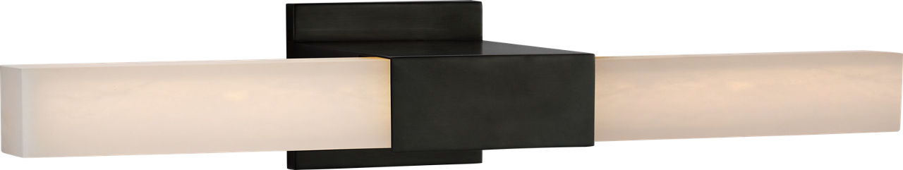 Covet 24" Over The Mirror Bath Light in Bronze with Alabaster