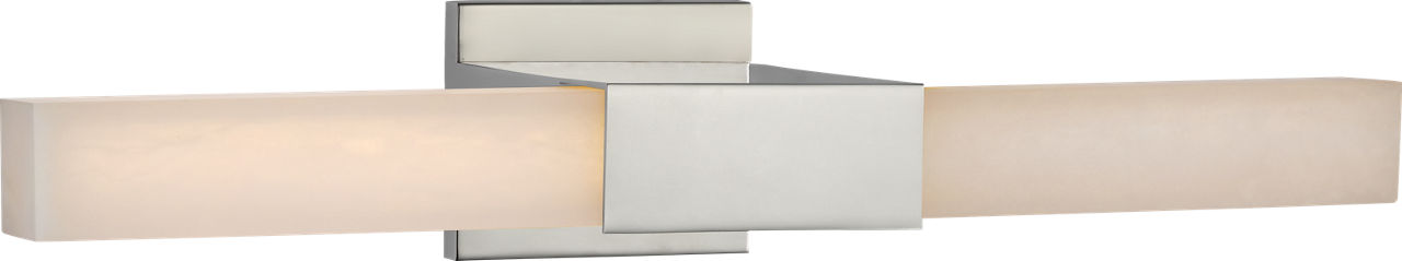 Covet 24" Over The Mirror Bath Light in Polished Nickel with Alabaster