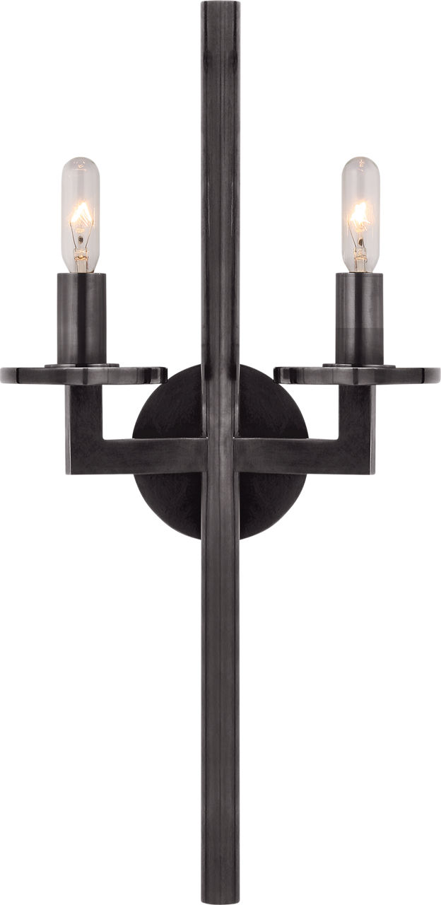 Liaison Double Sconce in Bronze