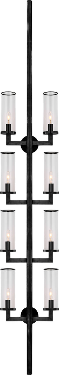 Liaison Statement Sconce in Bronze with Clear Glass