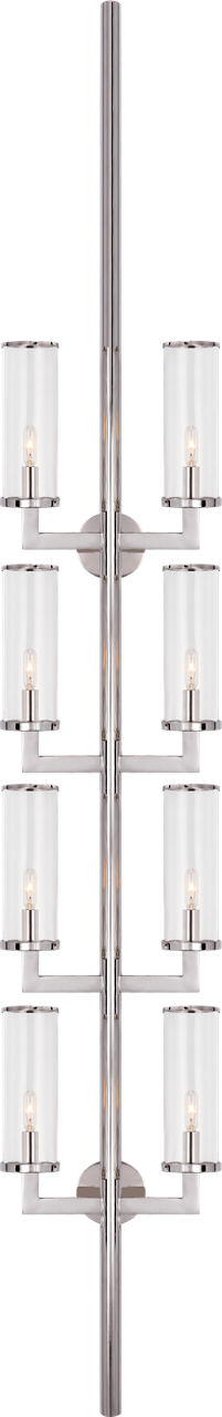 Liaison Statement Sconce in Polished Nickel with Clear Glass