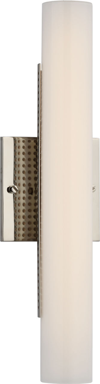 Precision 15" Bath Light in Polished Nickel with White Glass