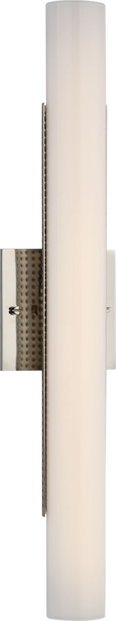 Precision 21" Bath Light in Polished Nickel with White Glass