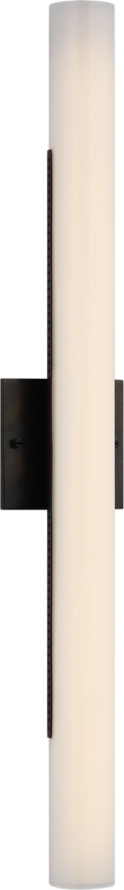Precision 28" Bath Light in Bronze with White Glass