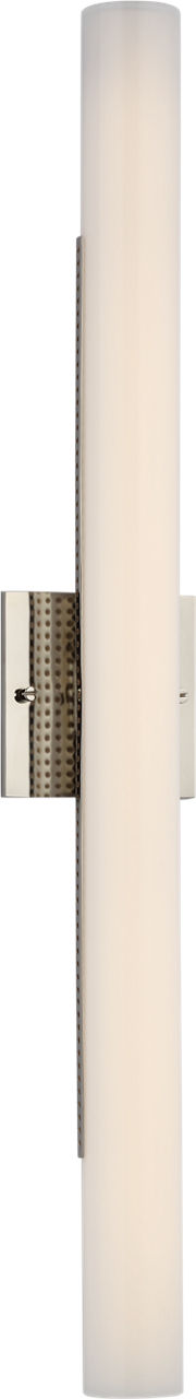 Precision 28" Bath Light in Polished Nickel with White Glass