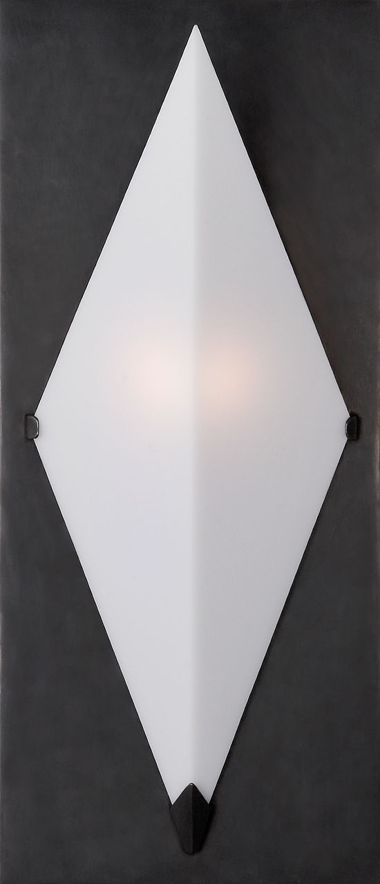 Forma Sconce in Bronze with White Glass