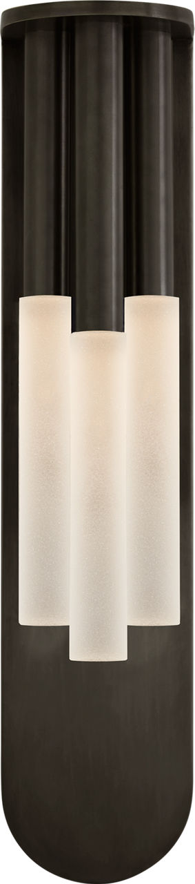 Rousseau Medium Multi-Drop Sconce in Bronze with Etched Crystal