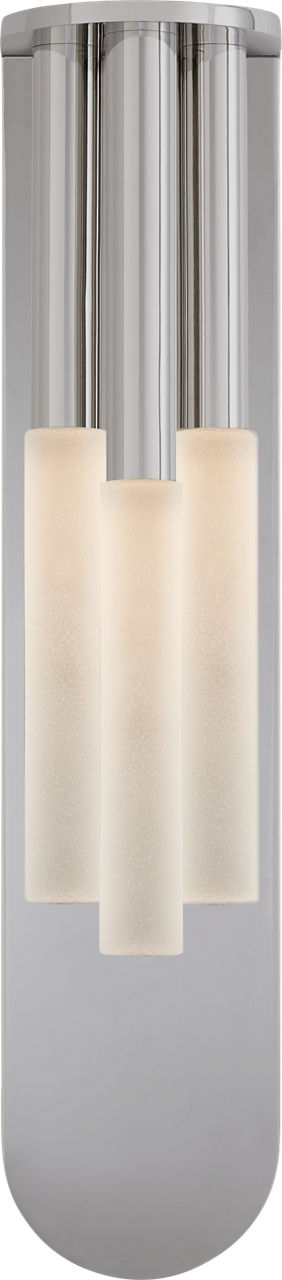 Rousseau Medium Multi-Drop Sconce in Polished Nickel with Etched Crystal