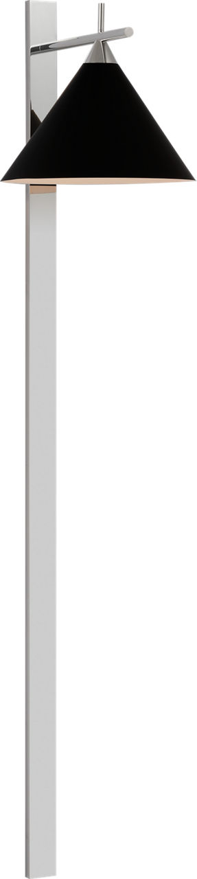 Cleo 56" Statement Sconce in Polished Nickel with Matte Black Shade