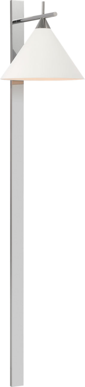 Cleo 56" Statement Sconce in Polished Nickel with Matte White Shade